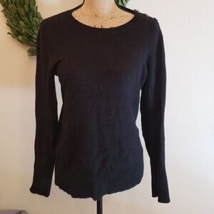 J. Crew black crew neck dress sweater